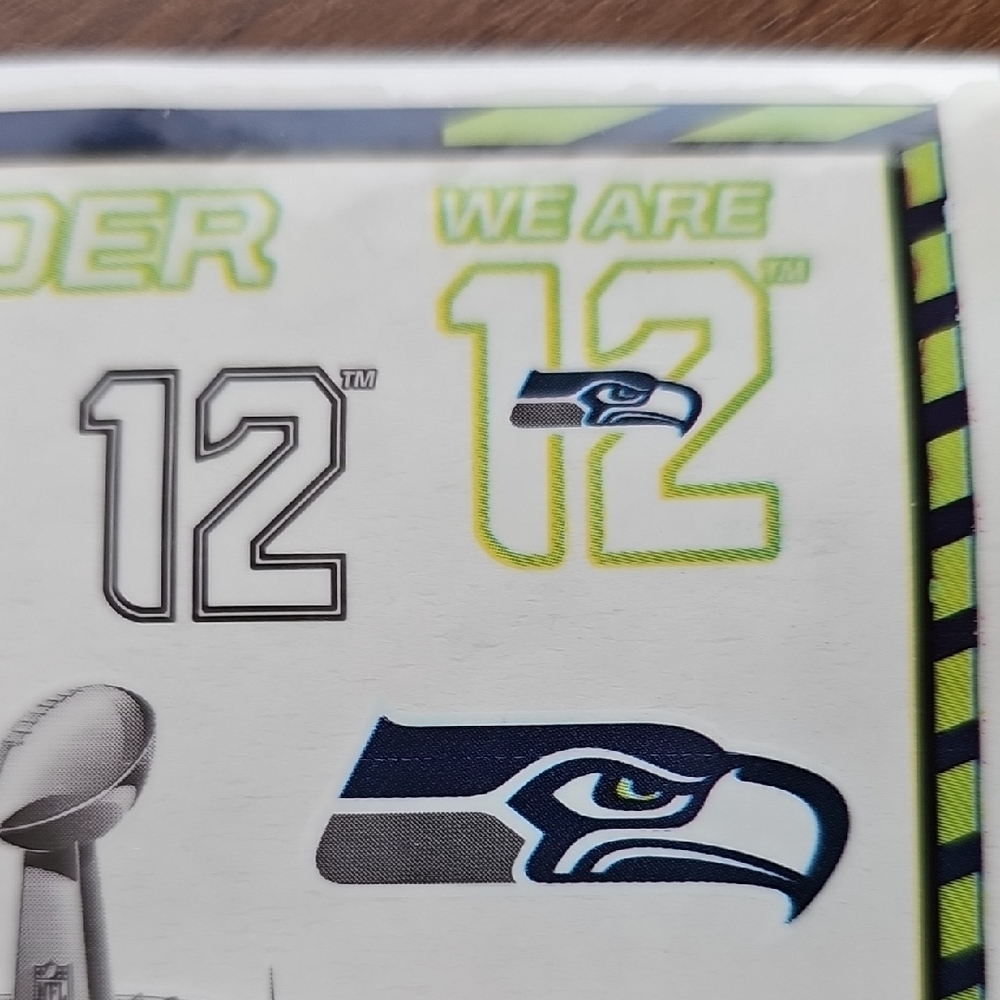 NFL Seattle Seahawks Superbowl Champs 10 Waterless Tatoos X5 Cards - Picture 6 of 10
